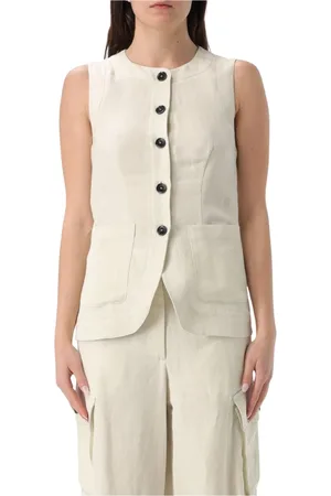 LIVIANA CONTI Femme, Vestes, , Taille: 36 FR Gilet Fermeture à Bouton Coupe Décontractée
