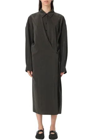 LEMAIRE Femme, Robes, Brun, Taille: 38 FR Robe Midi Élégante Tons Café