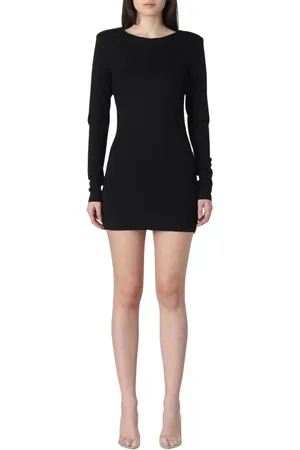 ROTATE Femme, Robes, Noir, Taille: 42 FR Élégante Robe Noire Mini