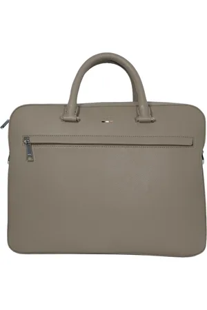 HUGO BOSS Homme, Sacs, Gris, Taille: ONE Size Élégant sac à documents en similicuir Tortora