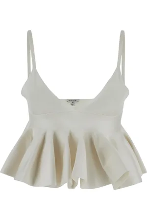 Alaïa Femme, Tops, Blanc, Taille: 40 FR Haut de Soutien-Gorge Sculpté