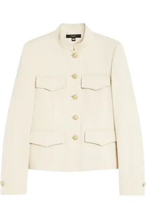 Max Mara Femme, Vestes, , Taille: 42 FR Veste en Gabardine de Coton