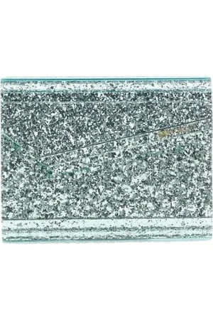 Jimmy Choo Femme, Sacs, Vert, Taille: ONE Size Pochette Soirée Pailletée Verte