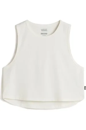 Vans Femme, Tops, Blanc, Taille: 38 FR Haut sans manches en coton