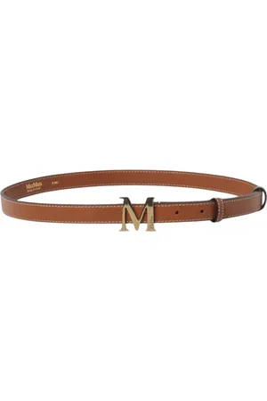 Max Mara Femme, Accessoires, Brun, Taille: L Ceinture en cuir marron