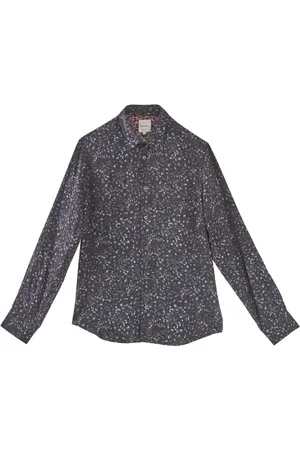 Paul Smith Homme, Chemises, Multicolore, Taille: M Chemise à Manches Longues Imprimé Léopard Bleu