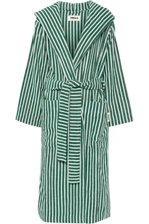 Tekla Femme, Vêtements de nuit et de détente, Vert, Taille: 42 FR MultiColour Capuche Classique Vert Forêt Maison