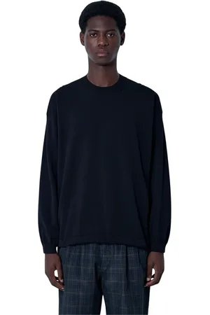 Comme des Garçons Homme, Sweatshirts et sweats à capuche, Noir, Taille: S Pull en Coton avec Logo Imprimé