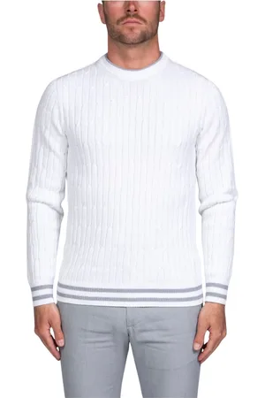 PESERICO SIGN Homme, Pulls, Blanc, Taille: M Pull en Tricot Blanc pour Homme
