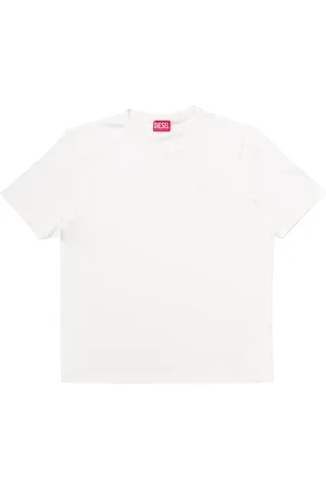 Diesel Homme, Tops, Blanc, Taille: XL T-shirt à fentes ajustables Bianca