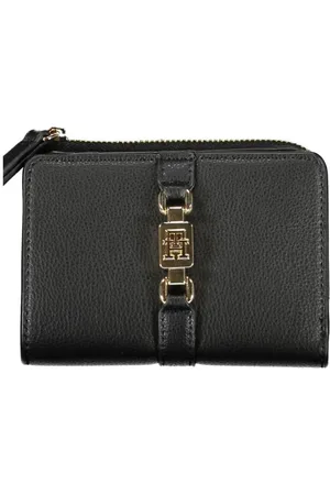 Tommy Hilfiger Femme, Accessoires, Noir, Taille: ONE Size Portefeuille noir lgant avec fermeture clair et poche monnaie