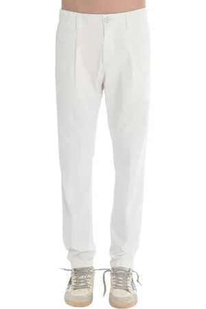 HERNO Homme, Pantalons, Blanc, Taille: S Pantalon en Sergé Blanc avec Taille Élastique