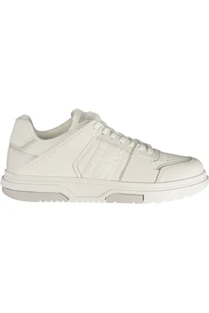Tommy Hilfiger Homme, Chaussures, Blanc, Taille: 41 EU Baskets Homme en Cuir Blanc