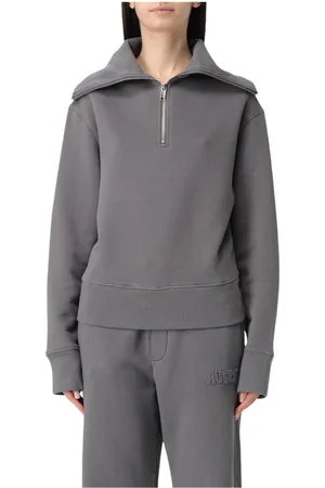 Autry Femme, Pulls, Gris, Taille: 40 FR Sweat à Fermeture Éclair Gris