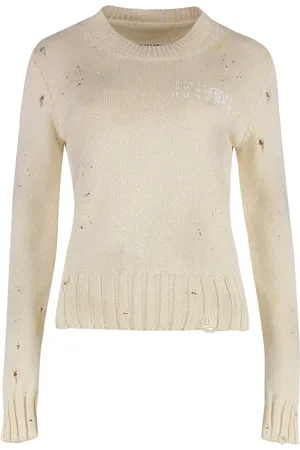 Maison Margiela Femme, Pulls, , Taille: 42 FR Pull à col rond éclaboussures