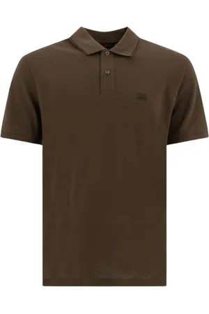 C.P. Company Homme, Tops, Vert, Taille: M Polo Vert Logo Piqué Extensible