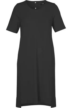 Frapp Femme, Robes, Noir, Taille: 52 FR Robe Col Rond Manches Courtes