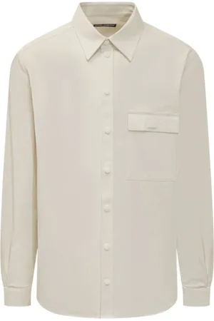 Dolce & Gabbana Homme, Chemises, Blanc, Taille: XL Chemise Off- à Boutons