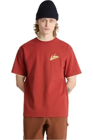 Vans Homme, Tops, Rouge, Taille: S Brush Script Loose Fit Tee