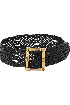 Etro Femme, Accessoires, Noir, Taille: 80 CM Ceinture en Cuir Tressé Noir
