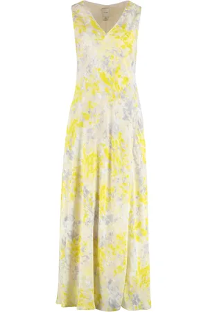 Calvin Klein Femme, Robes, Multicolore, Taille: 40 FR Robe Midi en Viscose Florale