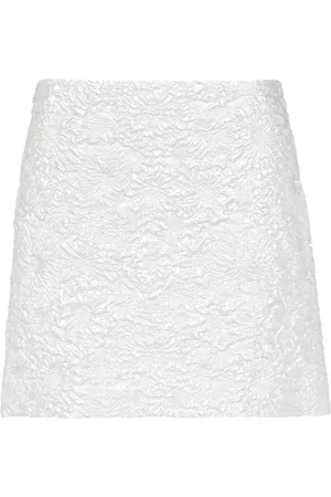 Max Mara Femme, Jupes, Gris, Taille: 38 FR Jupe midi jacquard argent ligne A