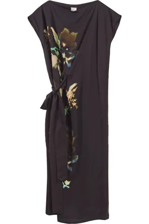 Paul Smith Femme, Robes, Noir, Taille: 40 FR Robe Midi Lens Blur Botanical