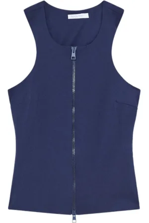 Patrizia Pepe Femme, Tops, Bleu, Taille: 38 FR Haut Bleu à Zip