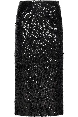 Dolce & Gabbana Femme, Jupes, Noir, Taille: 38 FR Jupe noire avec fente arrière