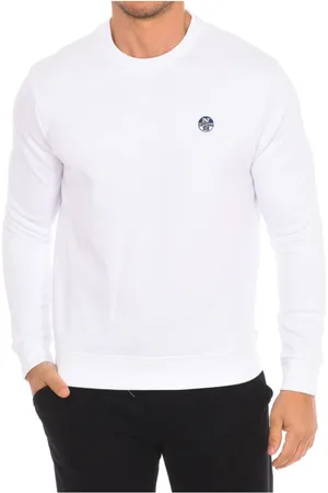North Sails Homme, Sweatshirts et sweats à capuche, Blanc, Taille: L Sweat à col rond côtelé