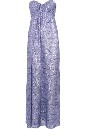 ANIYE BY Femme, Robes, Violet, Taille: 40 FR Robe sans manches à paillettes avec fermeture à glissière