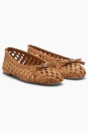 Casadei Femme, Chaussures, Brun, Taille: 36 EU Ballerine tressée Flats