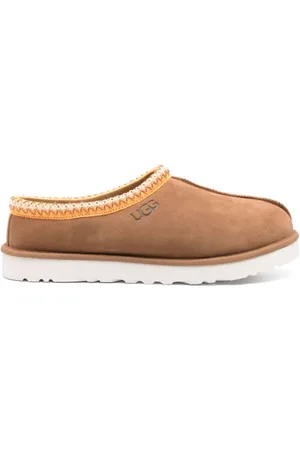 UGG Homme, Chaussures, Brun, Taille: 40 EU Sandales Marron avec Doublure en Peau Slip-On