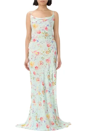 Mar De Margaritas Femme, Robes, Multicolore, Taille: 42 FR Robe Longue Florale Verte