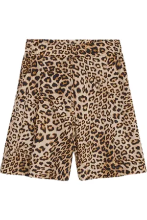 A PAPER KID Homme, Shorts, Brun, Taille: XL Animal Print Bermuda Shorts