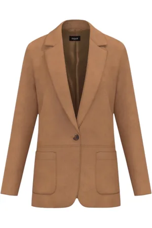 MARELLA Femme, Vestes, Brun, Taille: 42 FR Blazer Marron avec Style Décontracté