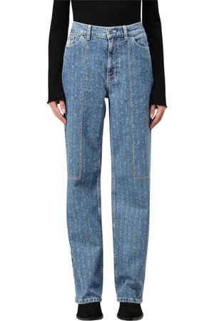 Baum und Pferdgarten Femme, Jeans, Bleu, Taille: 40 FR Logo Print Straight Leg Jeans