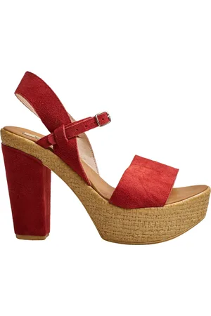 Diesel Femme, Chaussures, Rouge, Taille: 36 EU Sandales à talons hauts rustiques modernes