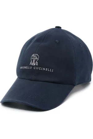 Brunello Cucinelli Homme, Accessoires, Bleu, Taille: M Casquette de baseball avec broderie