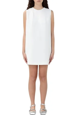 MEIMEIJ Femme, Robes, Blanc, Taille: 38 FR Robe Mini Shift Élégante