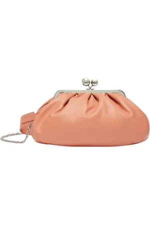 Max Mara Femme, Sacs, Rose, Taille: ONE Size Sac Pochette en Cuir Rose Medium