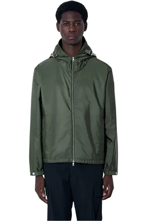 Moncler Homme, Vestes, Vert, Taille: 2XL Veste Légère et Déperlante à Capuche