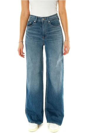 Denham Femme, Jeans, Bleu, Taille: W26 L30 Jean taille haute évasé