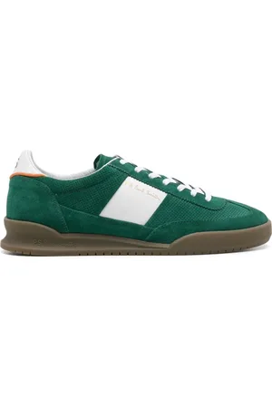 Paul Smith Homme, Chaussures, Vert, Taille: 40 EU Baskets en Daim Vertes à Lacets