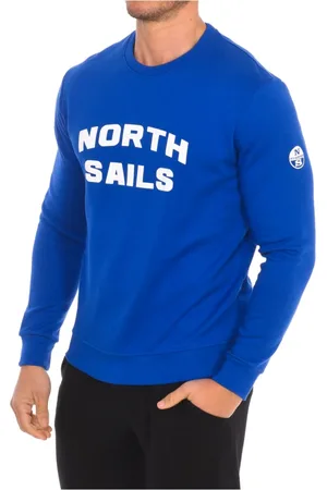 North Sails Homme, Sweatshirts et sweats à capuche, Bleu, Taille: S Sweat à Col Rond Côtelé