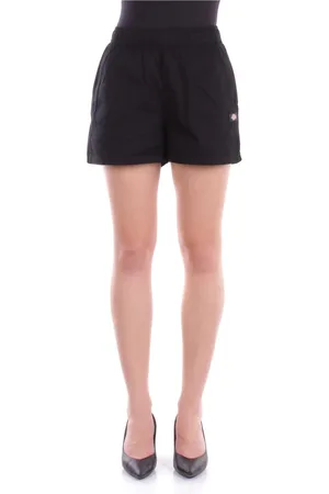 Dickies Femme, Shorts, Noir, Taille: 36 FR Shorts Noirs avec Logo et Poches