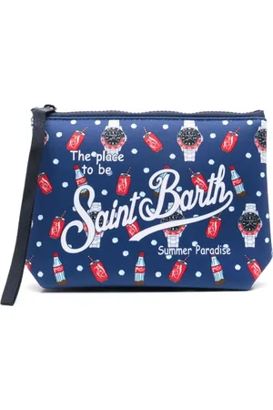 MC2 SAINT BARTH Femme, Sacs, Bleu, Taille: ONE Size Pochette Bleue Aline