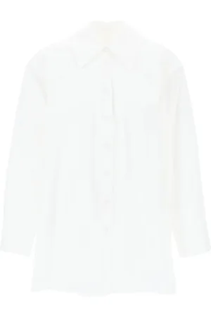 Jil Sander Femme, Blouses et Chemises, Blanc, Taille: 36 FR Chemise oversize à manches longues en coton