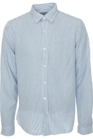 Edmmond Studios Homme, Chemises, Bleu, Taille: S Chemise Classique à Col Texturé et Manches Longues