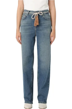 Liu Jo Femme, Jeans, Bleu, Taille: W28 Jean Large avec Ceinture en Corde Chic